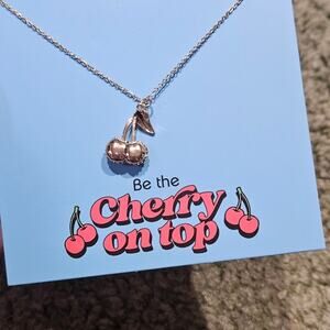 Oh Hello Cherry Pendant Necklace – New Deadstock – Barbiecore – Kawaii – Pinup